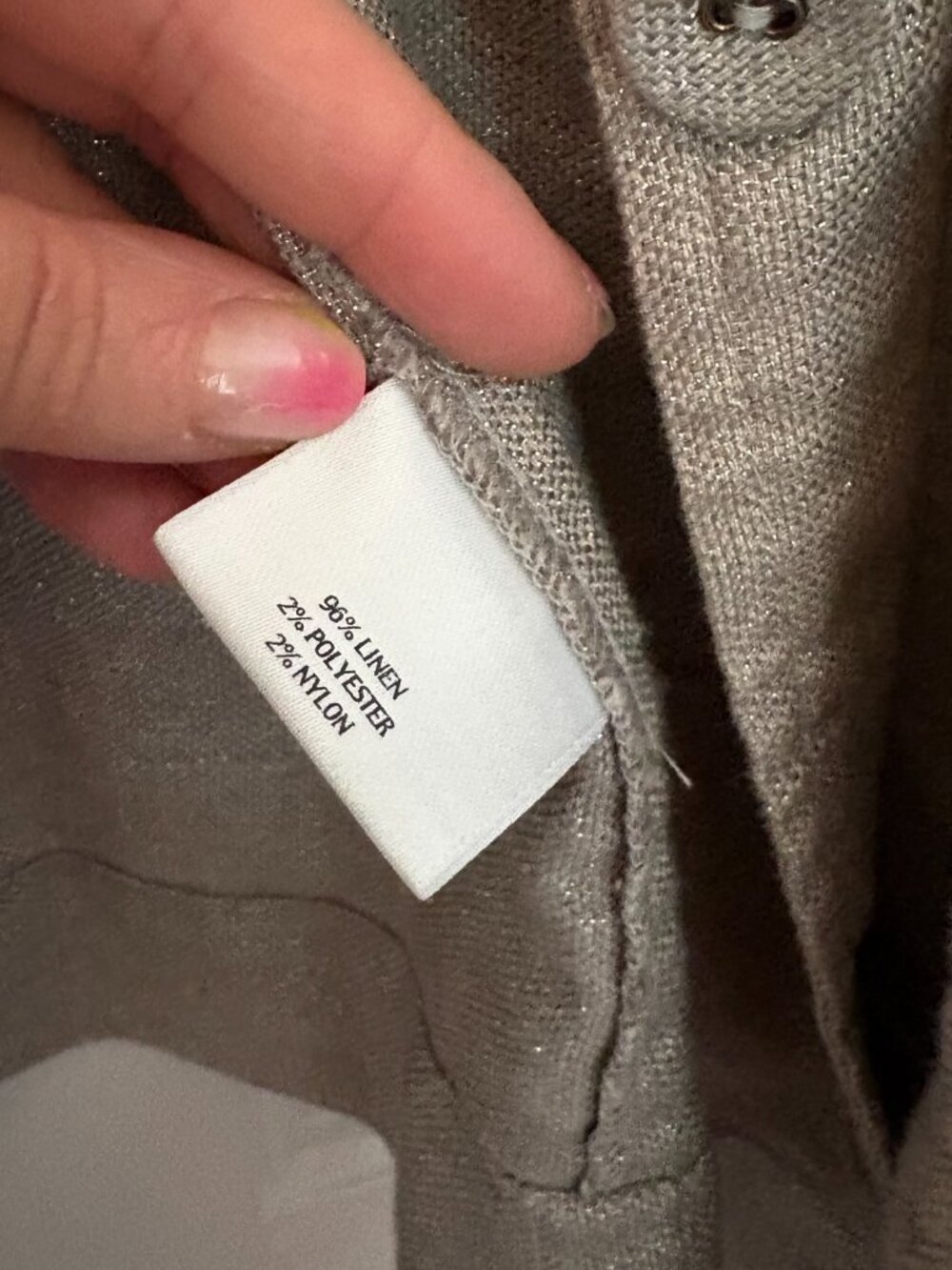 Eileen Fisher Linen Blazer Sparkle Metallic - XL - note small flaw - Picture 4 of 8